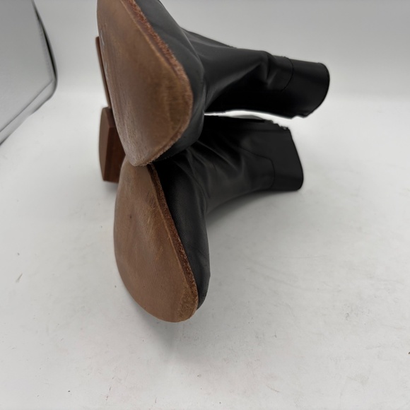 MADEWELL Charley Womens Black Leather Ankle Boots Side Zip Stacked Heel Size 9 - Picture 8 of 10